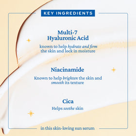 belif label close-up listing niacinamide and seven hyaluronic acids for brightening