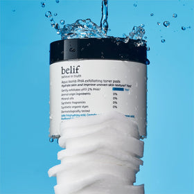 belif pads displayed in bathroom setting suggesting easy daily routine
