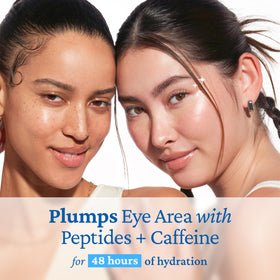 belif Peptide Eye Bomb jar in hand showing size and travel-friendly benefit