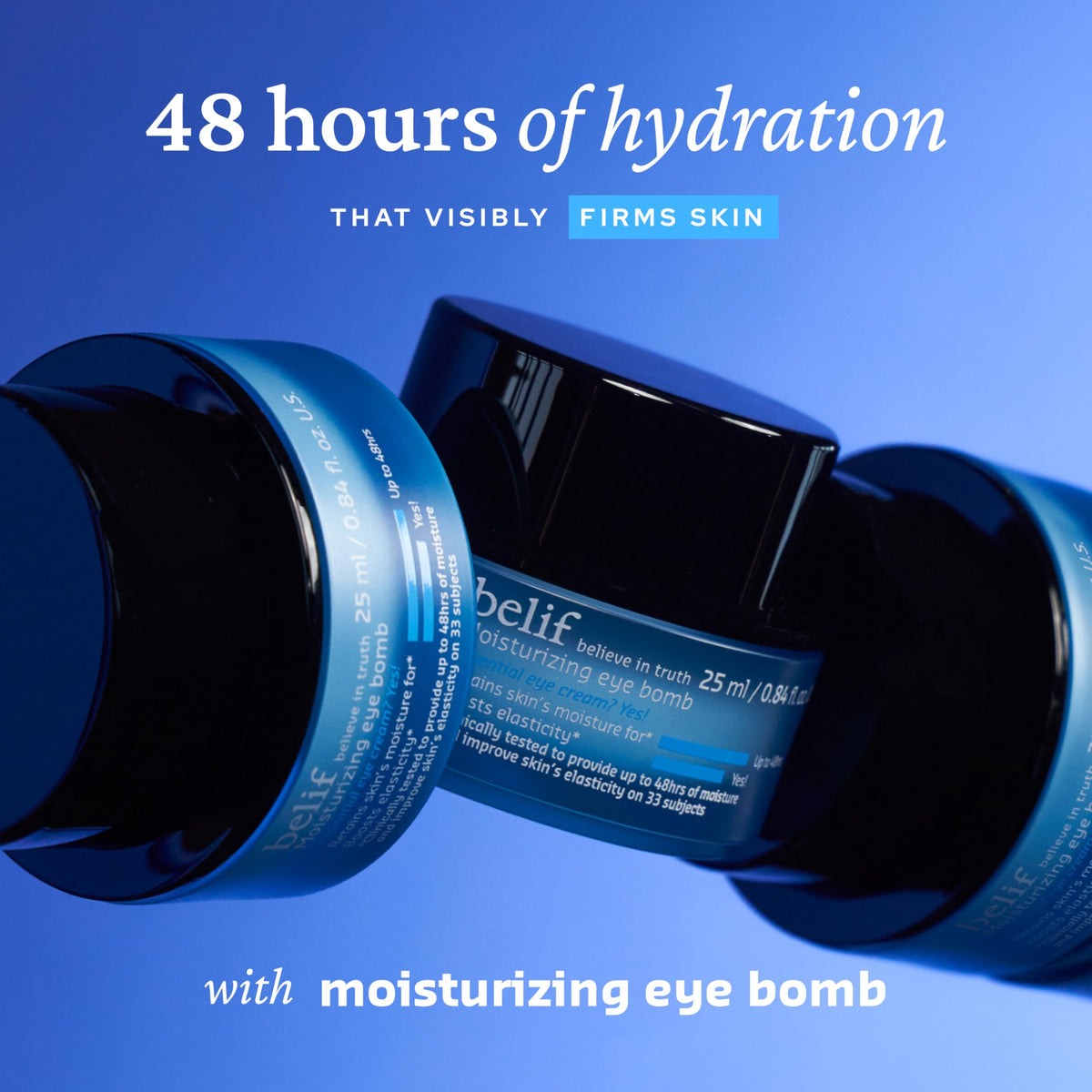 belif Peptide Eye Bomb cream texture close-up demonstrating smooth absorbent finish