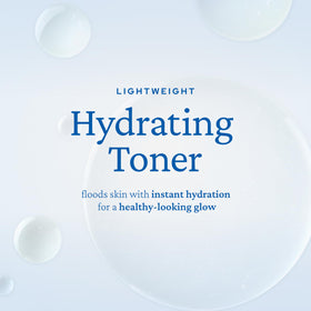 belif toner on bathroom shelf in routine setting benefit daily prep and layering