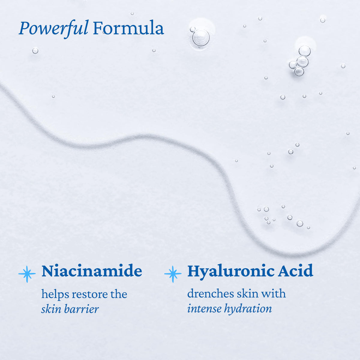 belif close-up label showing niacinamide and hyaluronic acid benefit clarity