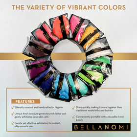 Bellanomi labeled tag showing Nigerian sourcing, ethically crafted benefit