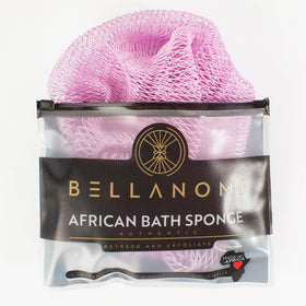 Bellanomi front view lilac back scrubber showing shape and length benefit