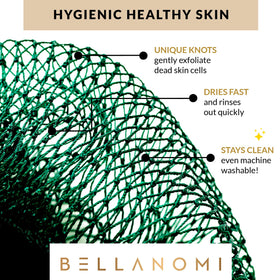 Bellanomi full-length 45-inch scrubber laid out, reaches whole back