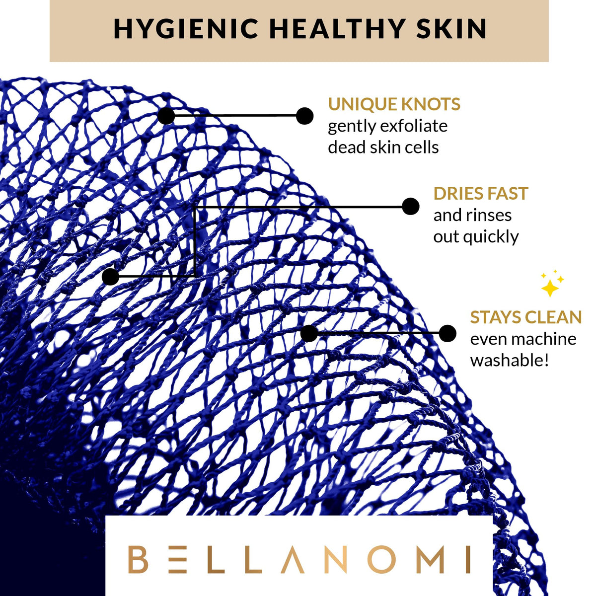 Bellanomi scrubber beside ruler showing 45-inch length for full back reach