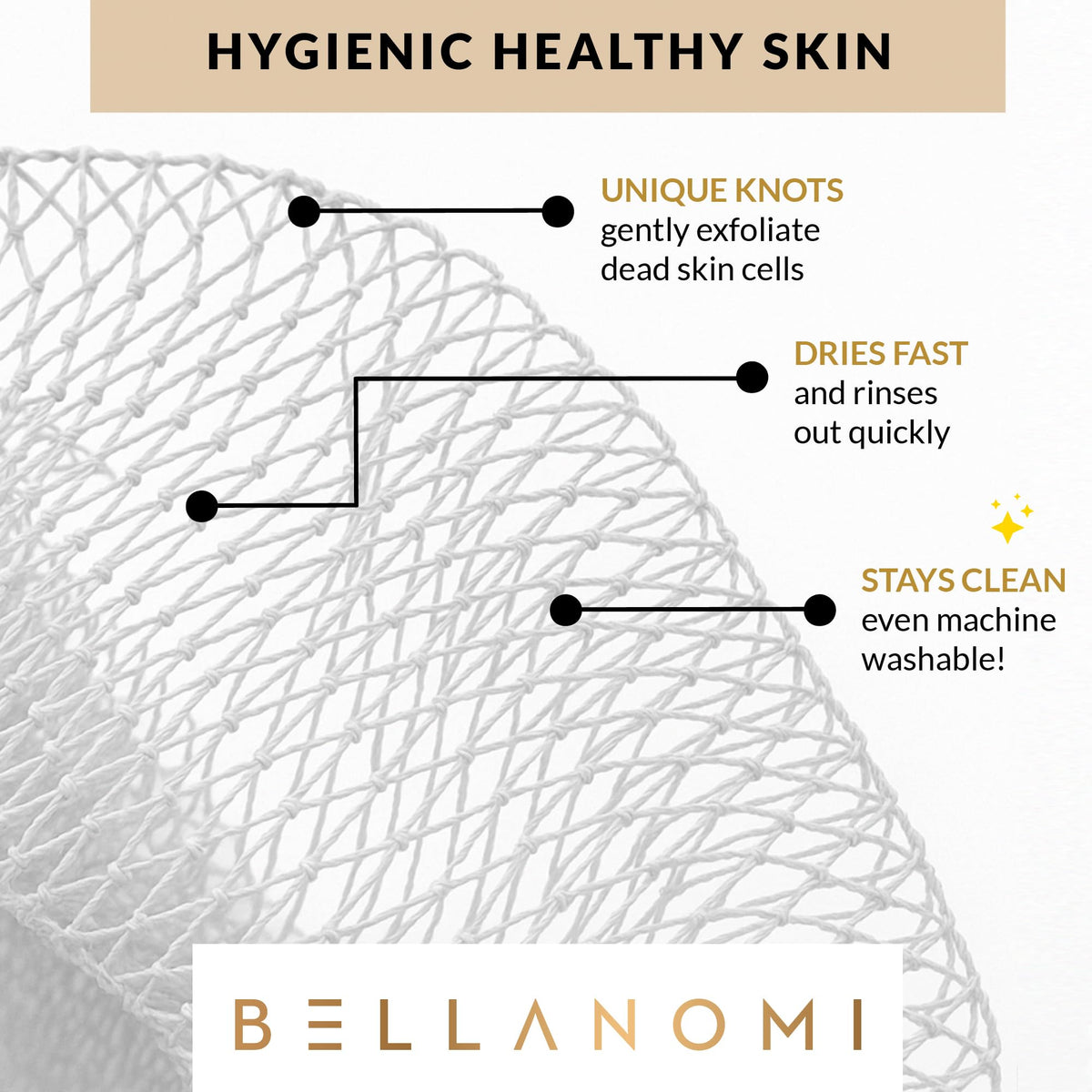 Bellanomi size comparison with hand shows 45-inch length for hard-to-reach areas