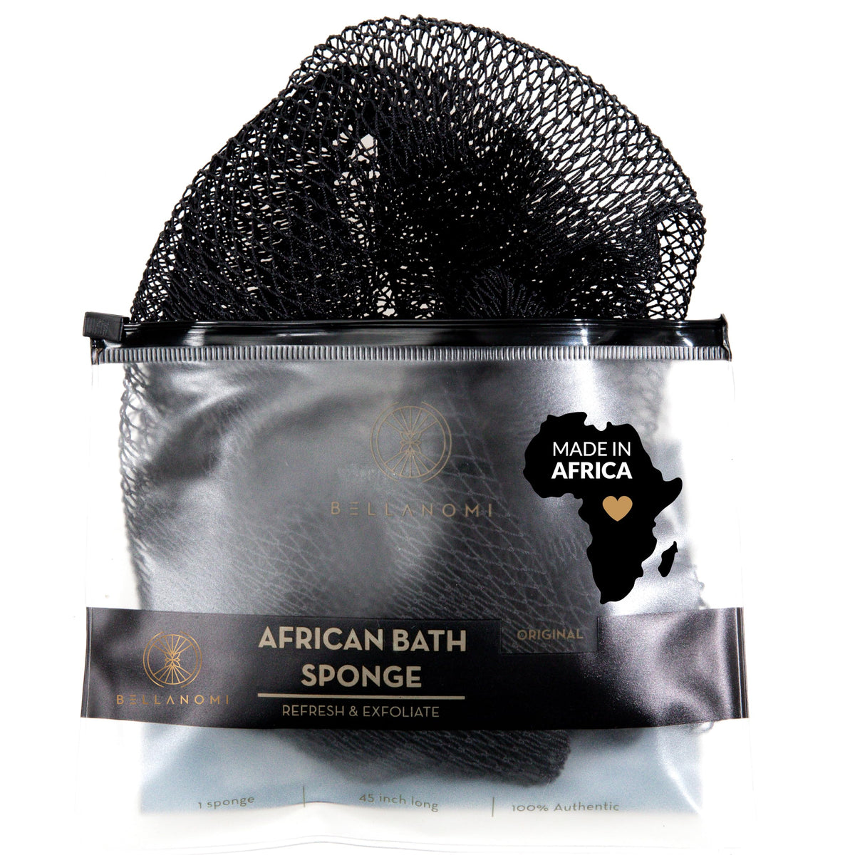 Bellanomi styled on bathroom shelf with soap showing authentic, ethically sourced aesthetic benefit