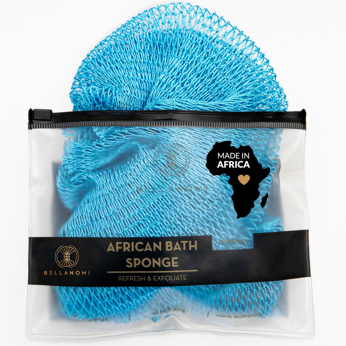 Bellanomi sponge placed in bathroom setting showing aesthetic and practical benefit