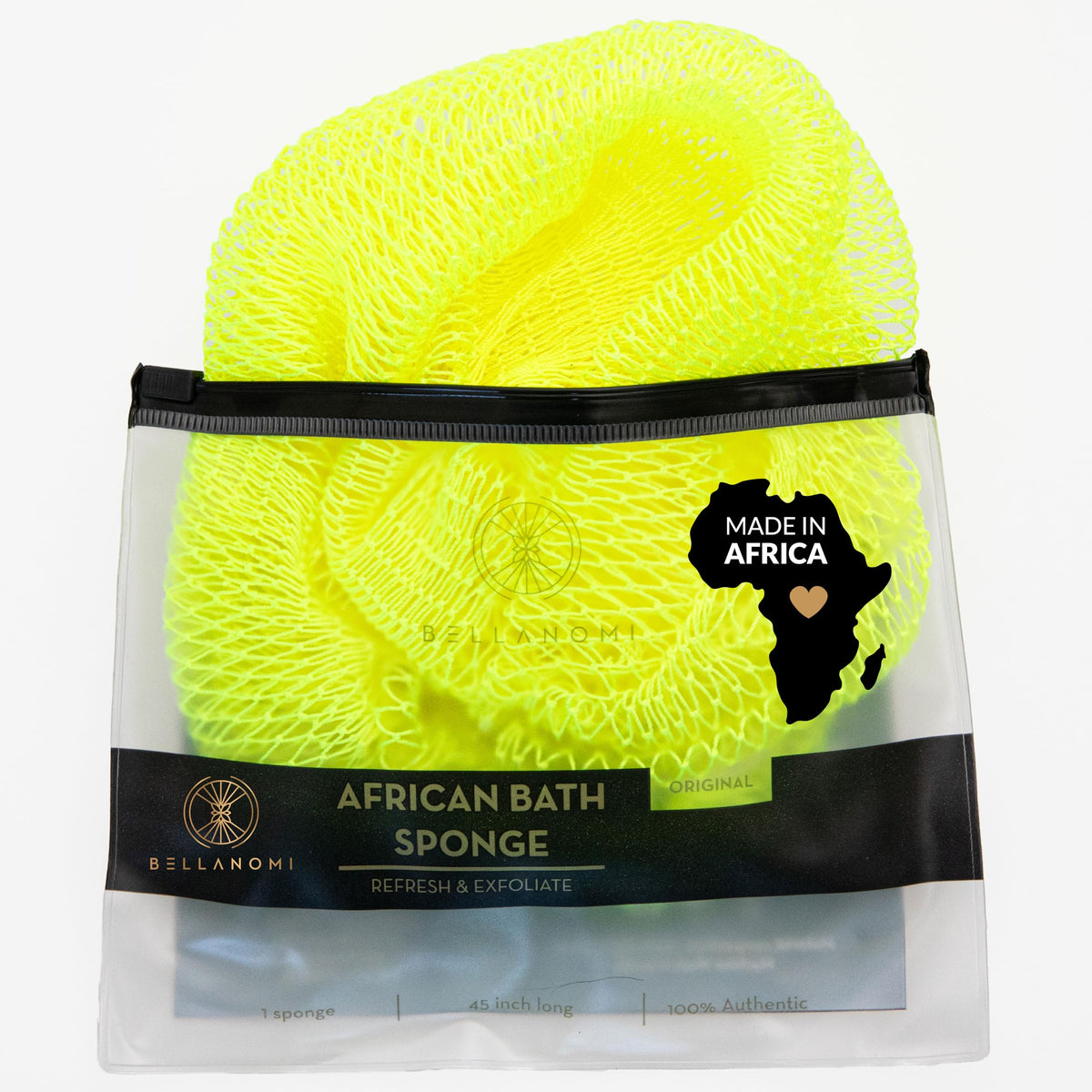 Bellanomi label and ethics tag highlighting Nigerian sourcing and quality