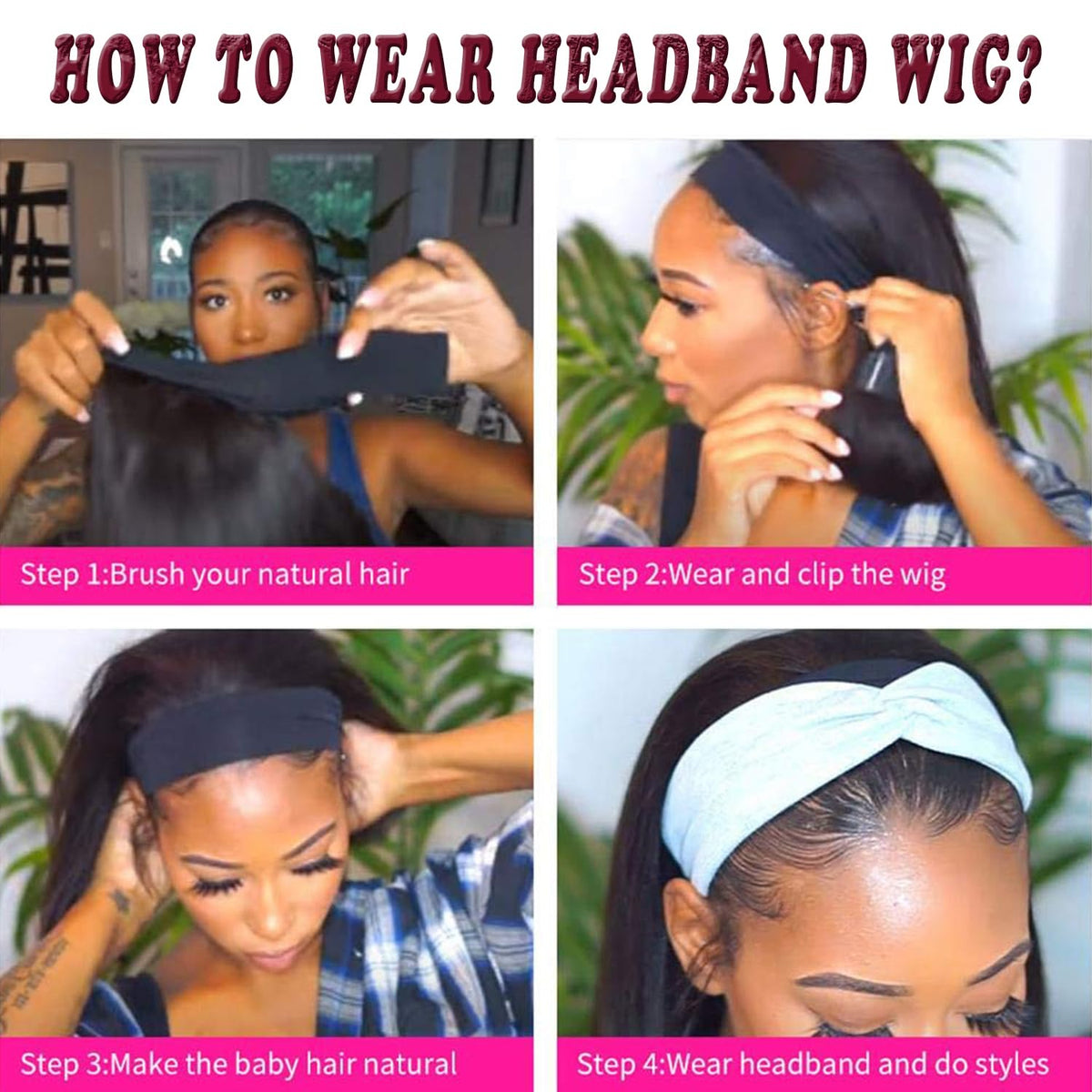 Bellarayine kit showing included eyelashes, wig cap and spare headband for added convenience