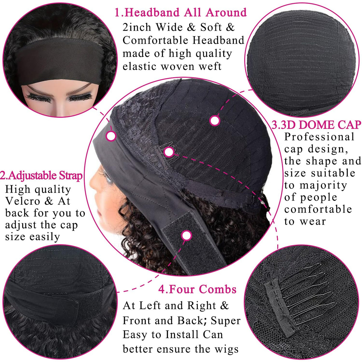 Bellarayine lifestyle image of woman wearing headband wig for quick polished look benefit