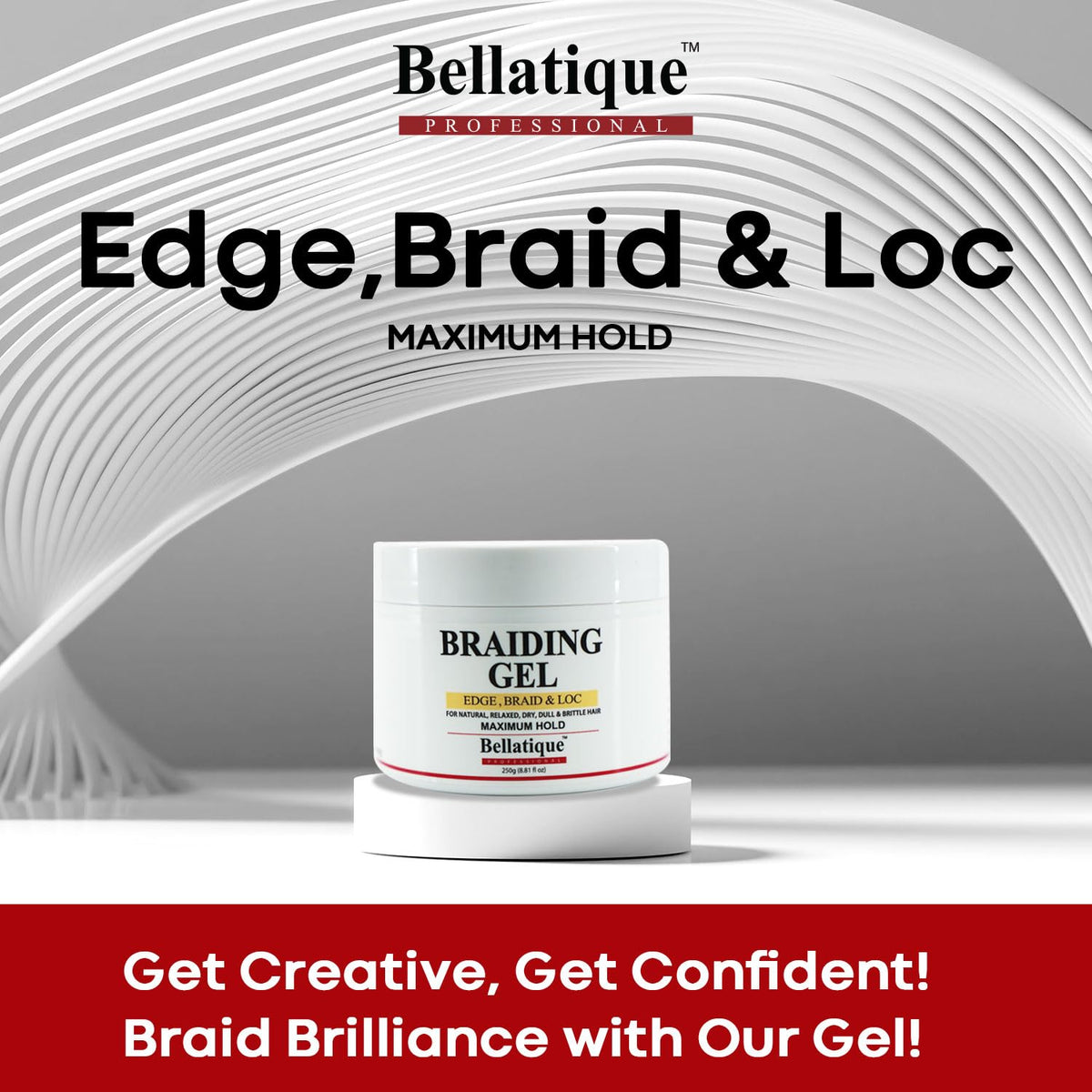 BELLATIQUE smoothing loc roots for tidy, locked styling