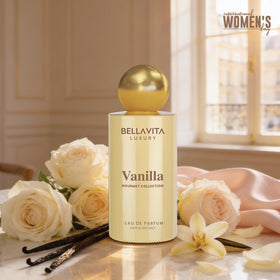 Bellavita angled bottle detail highlighting glass texture and luxe finish