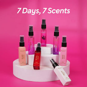 Bella Vita gift box open revealing seven labeled vials, ready-to-gift presentation benefit