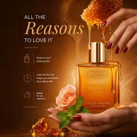 Bella Vita Luxury oud wood display showing deep, smoky base notes benefit