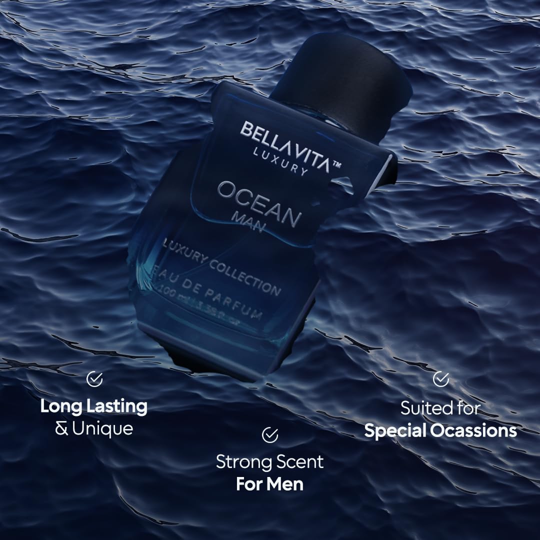 BellaVita Luxury OCEAN cap and nozzle detail showing quality finish and secure closure for travel