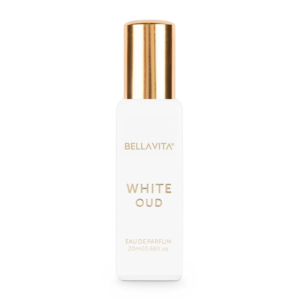 BellaVita Luxury front bottle showing compact travel-ready perfume