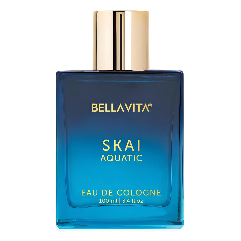 Bellavita Luxury SKAI front bottle view showing sleek packaging and citrus appeal