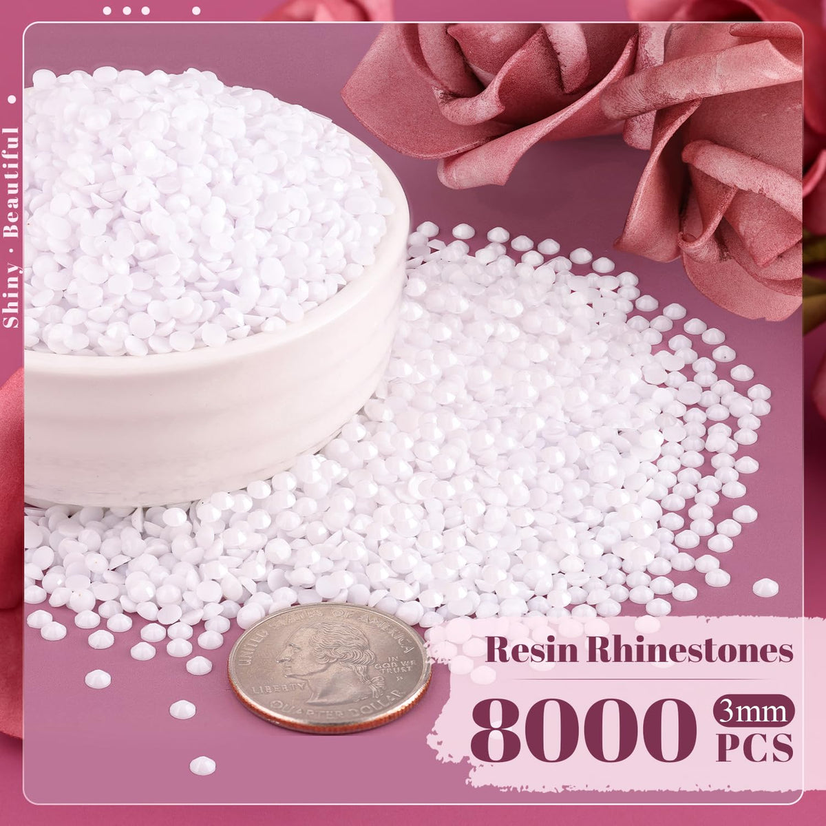 BELLEBOOST close-up of 3mm facets showing sparkling resin detail for eye-catching shine