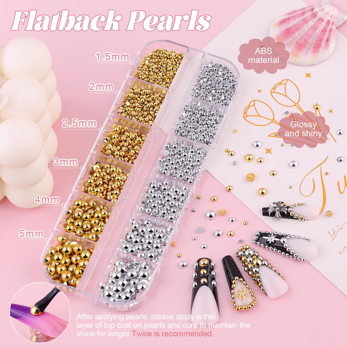 BELLEBOOST close-up stainless-steel caviar beads, durable rust-proof finish