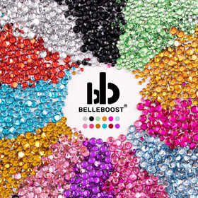 BELLEBOOST color chart close-up displaying vibrant hues for matching nail designs