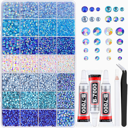 BELLEBOOST front packaging showing 28-grid box and 20000 rhinestones for organized storage