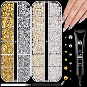 BELLEBOOST front packaging showing pearl colors and sizes, clear organized storage