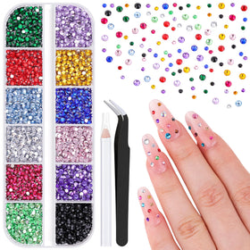 BELLEBOOST front packaging showing 5000 colorful rhinestones and included tools for easy selection