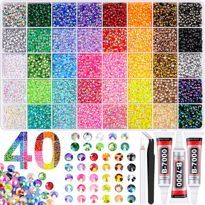 BELLEBOOST open box showing 40 color compartments and many gems for instant crafting
