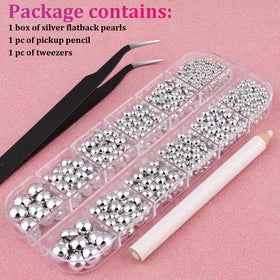 BELLEBOOST lifestyle manicure shot showing glossy nails with silver pearl accents for sparkle
