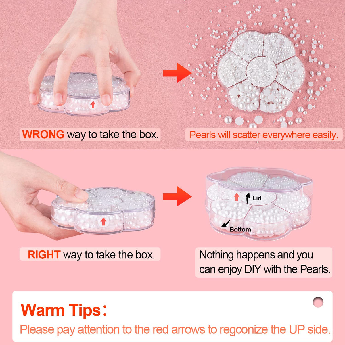 BELLEBOOST pearls applied on manicure showing dimensional decorative impact