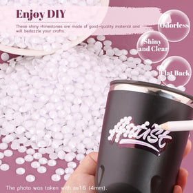 BELLEBOOST rhinestones applied to nail tips illustrating professional-looking nail art finish