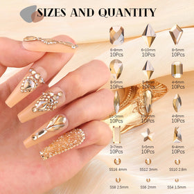 BELLEBOOST close view of assorted round sizes 1.5mm to 4mm for precise nail accents