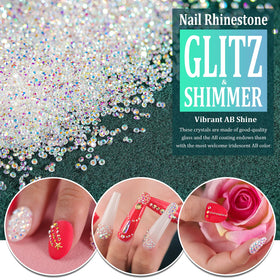 BELLEBOOST tiny rhinestones beside coin to show 1.2mm scale for accurate sizing