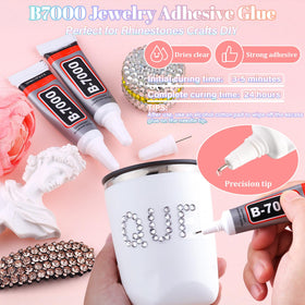 BELLEBOOST precision tweezers and B7000 glue for clean application