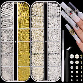 BELLEBOOST two-box set showing pearls and metal beads for versatile designs