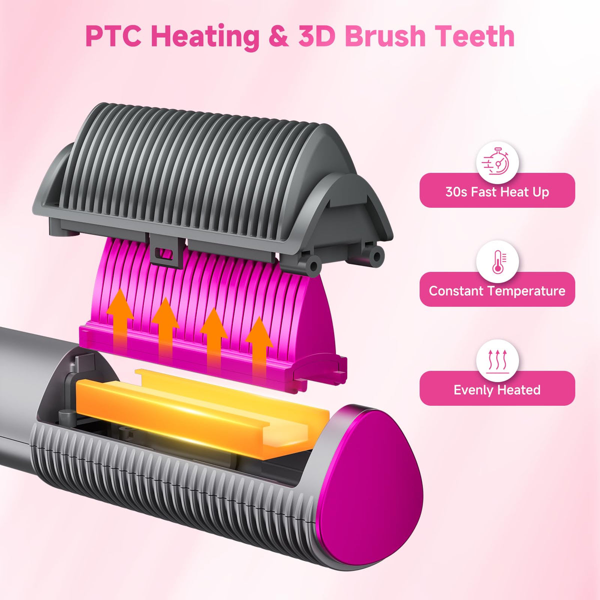 Bellelf LED display and temperature controls for precise heat selection