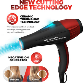 BELLFORNO handle and 360° swivel cord ergonomics for comfortable tangle-free use