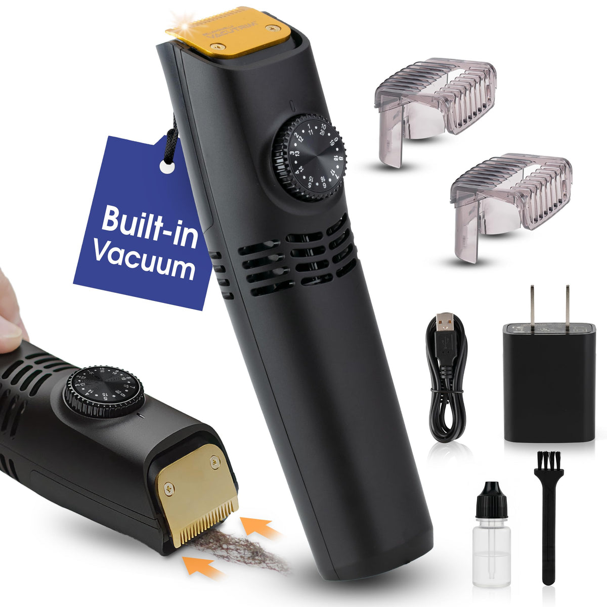 Bell+Howell Vacutrim LED battery indicator illuminated for charge status