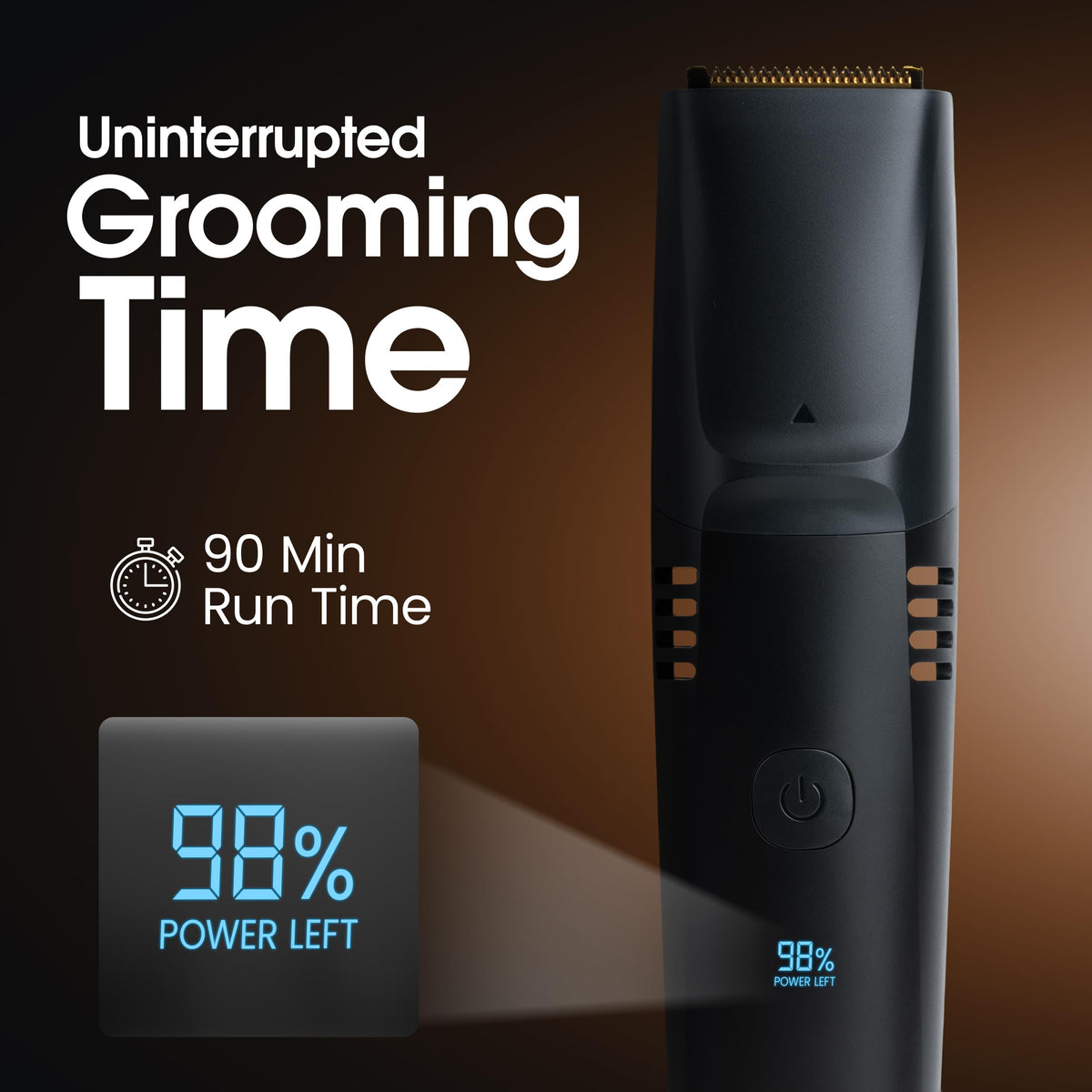 Bell+Howell Vacutrim held in hand to show compact 7.5-inch size