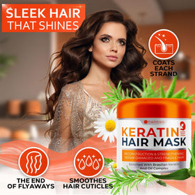 BELLISSO before and after hair comparison illustrating reduced frizz and improved shine