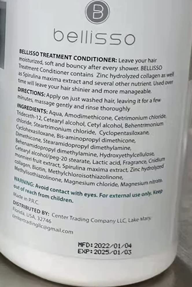 BELLISSO conditioner on bathroom shelf in lifestyle scene suggesting daily routine use