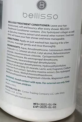 BELLISSO conditioner on bathroom shelf in lifestyle scene suggesting daily routine use