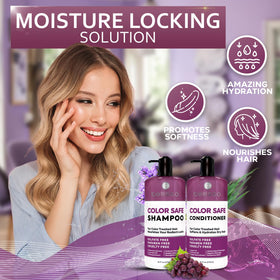 BELLISSO conditioner being applied to hair for detangling benefit