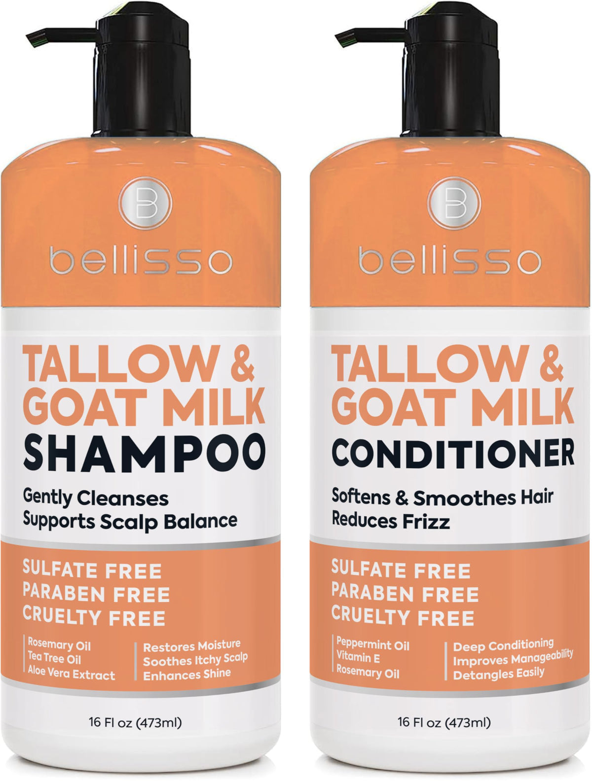 BELLISSO front packaging showing both bottles and benefits