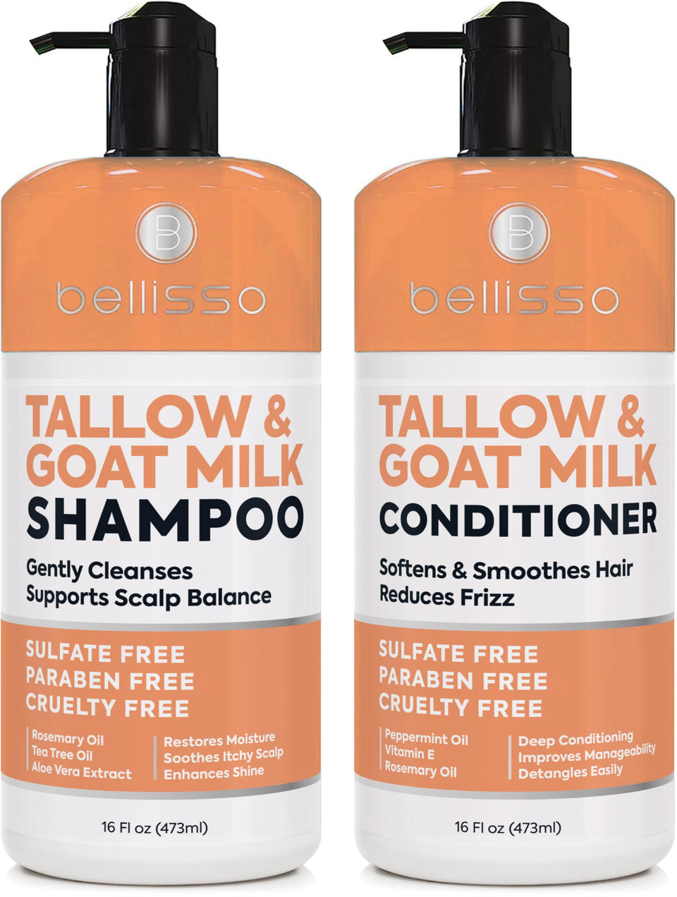 BELLISSO front packaging showing both bottles and benefits