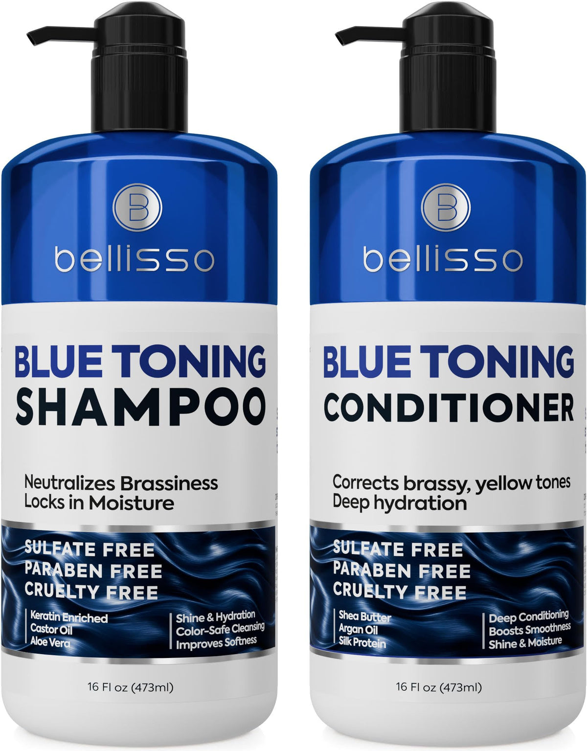 BELLISSO front packaging duo showing bottles and labels for easy identification and trust