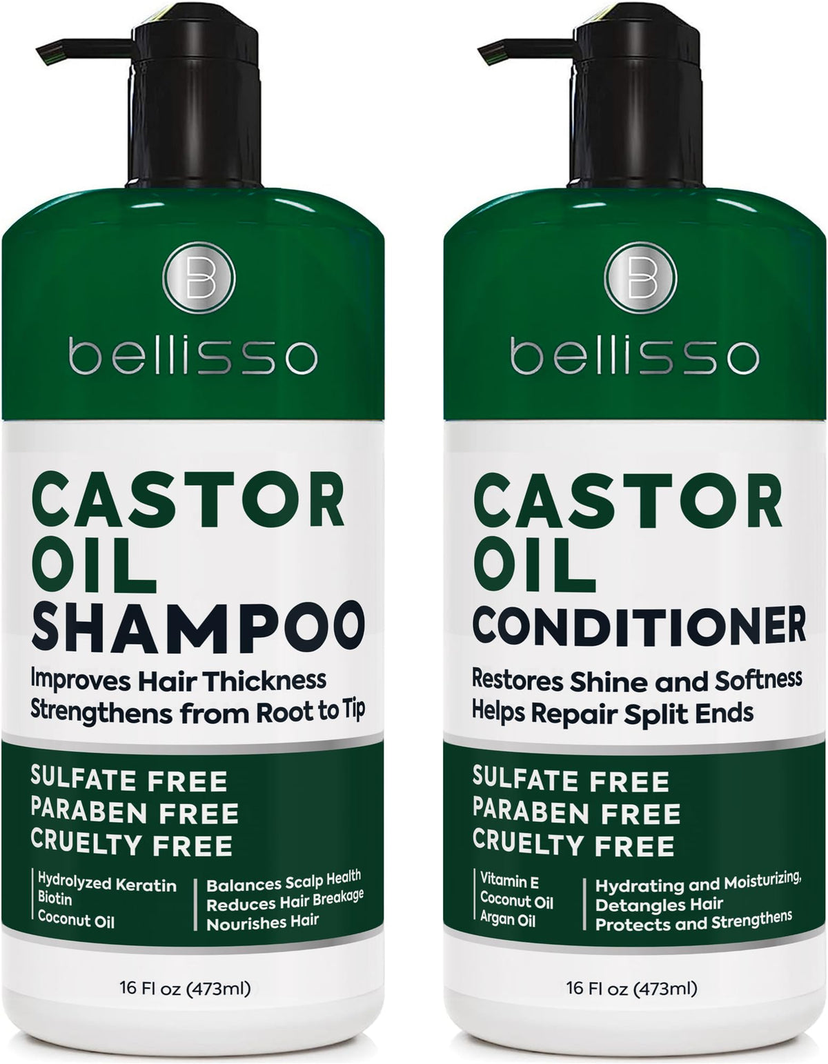 BELLISSO front packaging duo showing both bottles and benefits