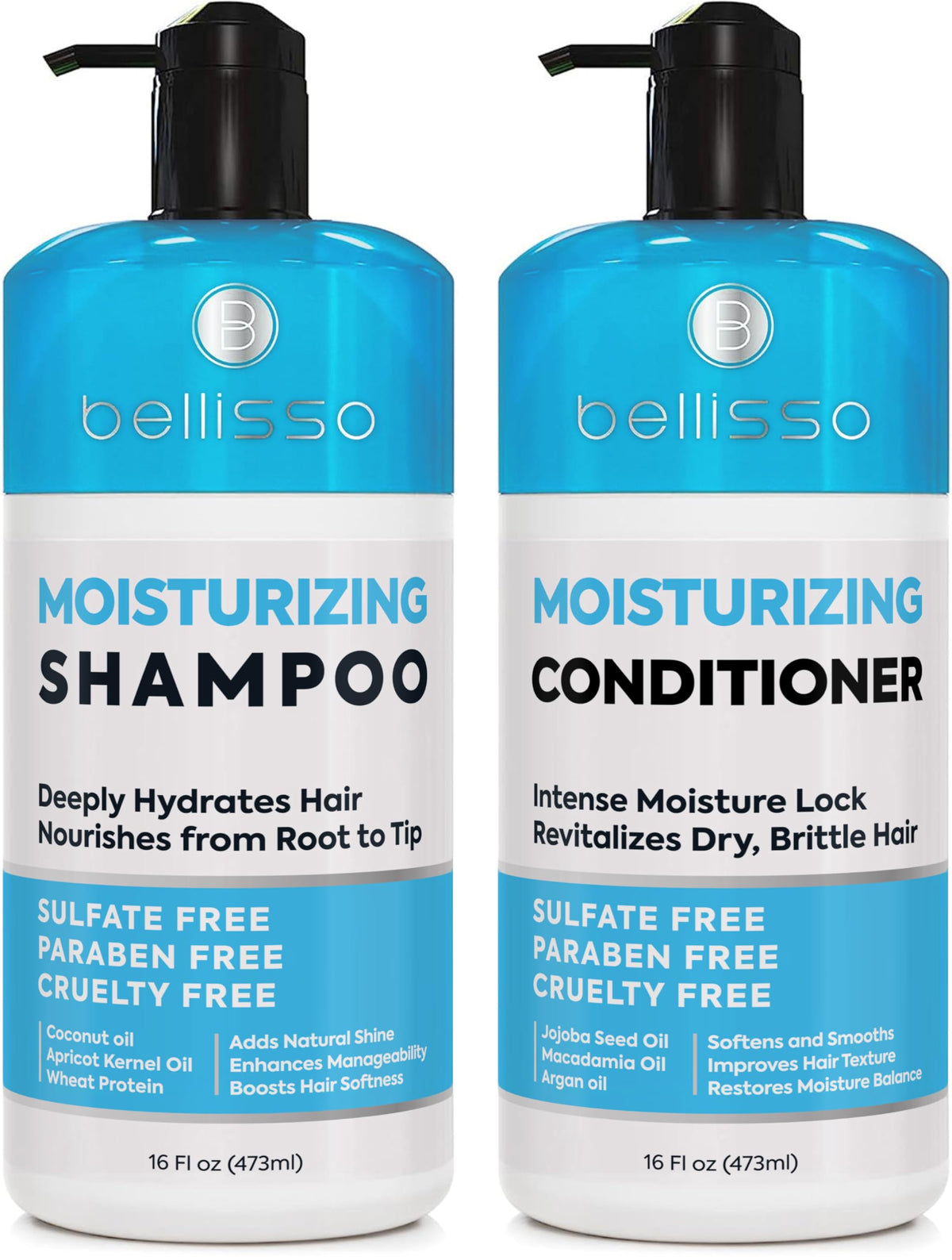 BELLISSO front packaging showing duo and moisture benefits